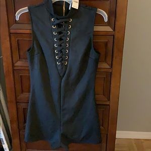 Velvet shorts romper